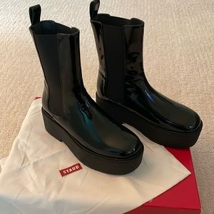Staud - Palamino Patent Leather Platform Chelsea Boots